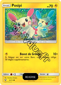 Carte Pokémon Posipi Reverse n°33 de la série Légendes Brillantes