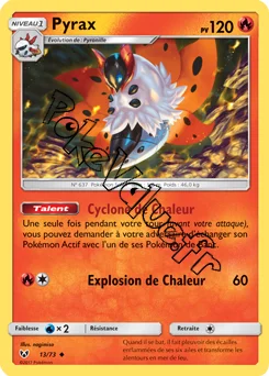 Carte Pokémon Pyrax n°13 de la série Légendes Brillantes