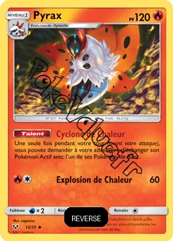 Carte Pokémon Pyrax Reverse n°13 de la série Légendes Brillantes