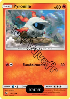 Carte Pokémon Pyronille Reverse n°12 de la série Légendes Brillantes