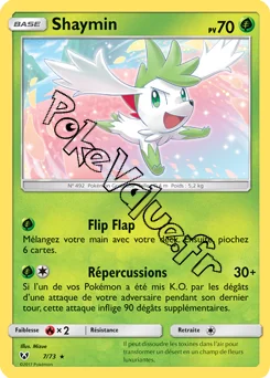 Carte Pokémon Shaymin  n°7 de la série Légendes Brillantes