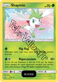 Carte Pokémon Shaymin  Reverse n°7 de la série Légendes Brillantes