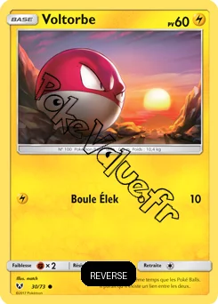 Carte Pokémon Voltorbe Reverse n°30 de la série Légendes Brillantes