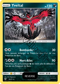 Carte Pokémon Yveltal  Reverse n°54 de la série Légendes Brillantes