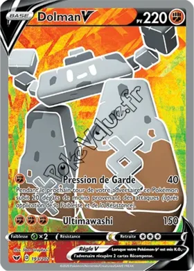 Carte Pokémon Dolman V  n°193 de la série Épée et Bouclier
