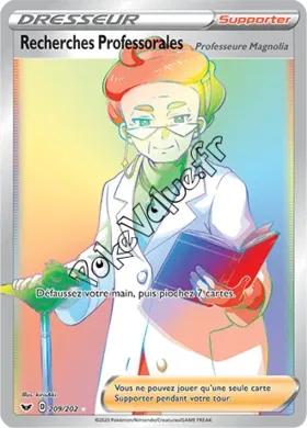 Carte Pokémon Recherches Professorales n°209 de la série Épée et Bouclier
