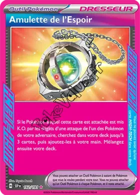 Carte Pokémon Amulette de l’Espoir n°162 de la série Étincelles Déferlantes