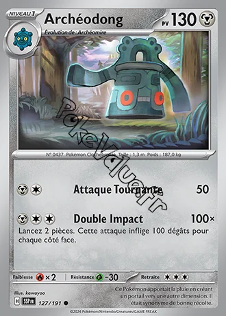 Carte Pokémon Archéodong n°127 de la série Étincelles Déferlantes