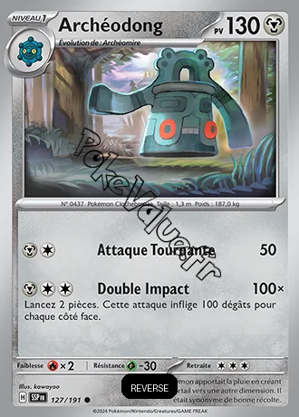 Carte Pokémon Archéodong Reverse n°127 de la série Étincelles Déferlantes