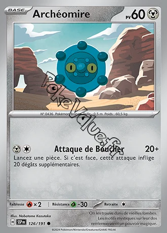 Carte Pokémon Archéomire n°126 de la série Étincelles Déferlantes