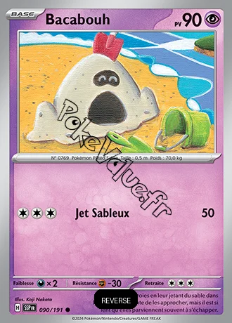 Carte Pokémon Bacabouh  Reverse n°090 de la série Étincelles Déferlantes