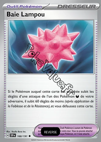 Carte Pokémon Baie Lampou Reverse n°168 de la série Étincelles Déferlantes