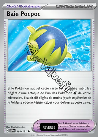 Carte Pokémon Baie Pocpoc Reverse n°184 de la série Étincelles Déferlantes