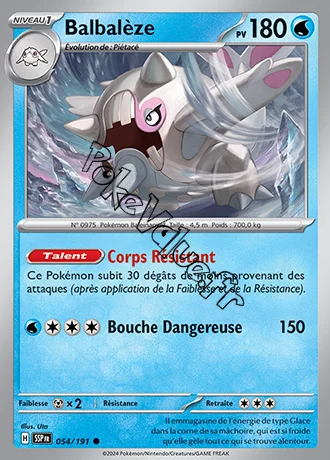 Carte Pokémon Balbalèze n°054 de la série Étincelles Déferlantes