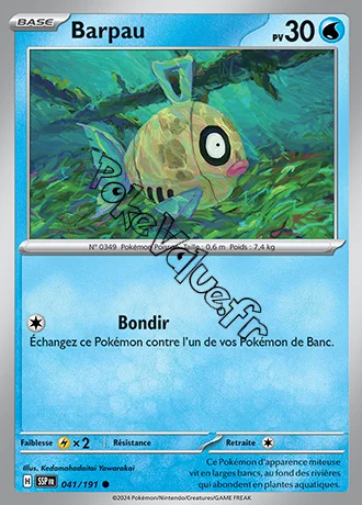 Carte Pokémon Barpau  n°041 de la série Étincelles Déferlantes