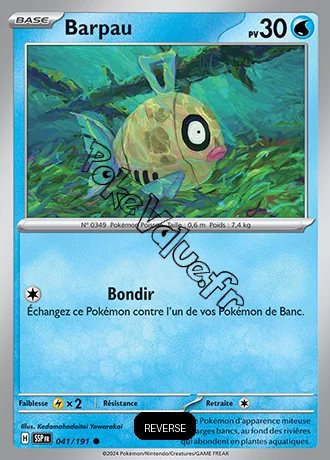Carte Pokémon Barpau  Reverse n°041 de la série Étincelles Déferlantes