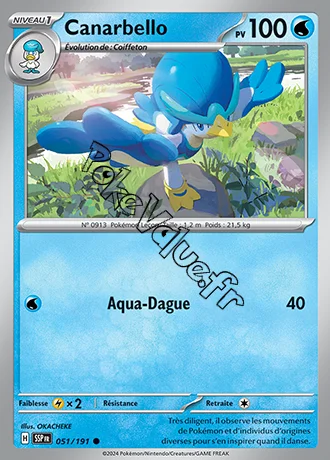 Carte Pokémon Canarbello  n°051 de la série Étincelles Déferlantes
