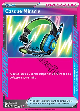 Carte Pokémon Casque Miracle n°183 de la série Étincelles Déferlantes
