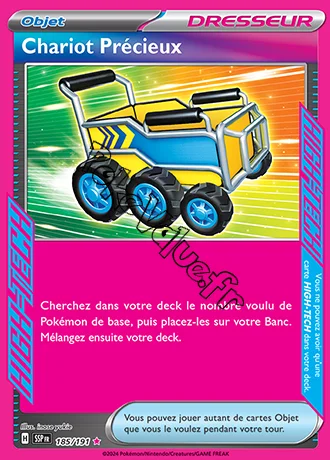 Carte Pokémon Chariot Précieux n°185 de la série Étincelles Déferlantes