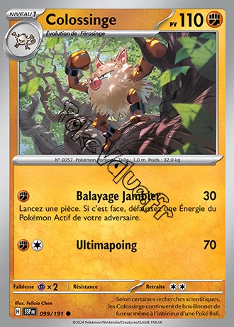 Carte Pokémon Colossinge  n°099 de la série Étincelles Déferlantes