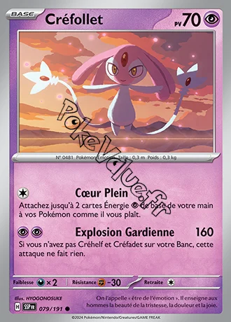 Carte Pokémon Créfadet n°079 de la série Étincelles Déferlantes