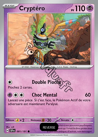 Carte Pokémon Cryptéro Reverse n°081 de la série Étincelles Déferlantes