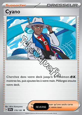 Carte Pokémon Cyano Reverse n°170 de la série Étincelles Déferlantes