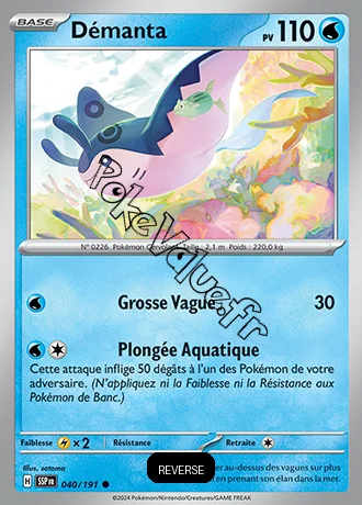 Carte Pokémon Démanta Reverse n°040 de la série Étincelles Déferlantes