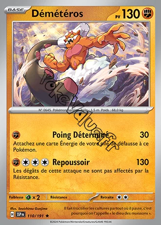 Carte Pokémon Démétéros  n°110 de la série Étincelles Déferlantes