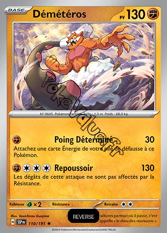 Carte Pokémon Démétéros  Reverse n°110 de la série Étincelles Déferlantes