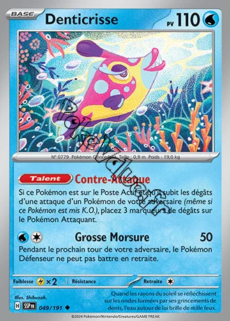 Carte Pokémon Denticrisse  n°049 de la série Étincelles Déferlantes