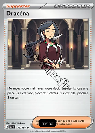 Carte Pokémon Dracéna Reverse n°173 de la série Étincelles Déferlantes