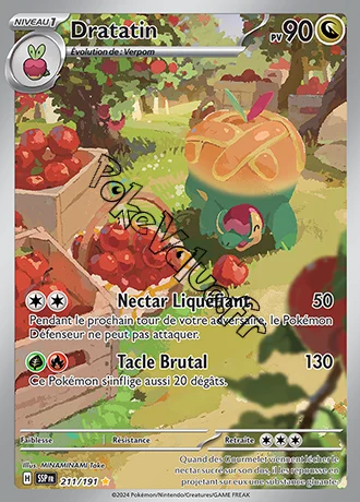 Carte Pokémon Dratatin  n°211 de la série Étincelles Déferlantes