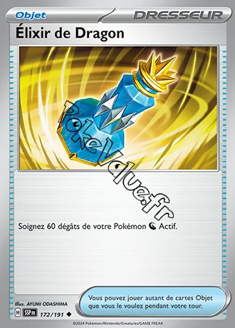 Carte Pokémon Élixir de Dragon n°172 de la série Étincelles Déferlantes
