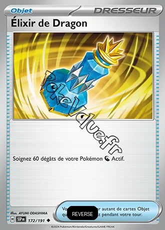 Carte Pokémon Élixir de Dragon Reverse n°172 de la série Étincelles Déferlantes