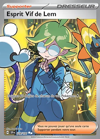 Carte Pokémon Esprit Vif de Lem n°229 de la série Étincelles Déferlantes