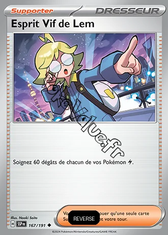 Carte Pokémon Esprit Vif de Lem Reverse n°167 de la série Étincelles Déferlantes