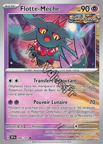 Carte Pokémon Flotte-Mèche  n°096 de la série Étincelles Déferlantes