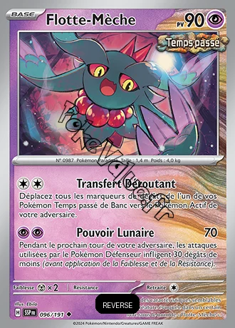 Carte Pokémon Flotte-Mèche  Reverse n°096 de la série Étincelles Déferlantes