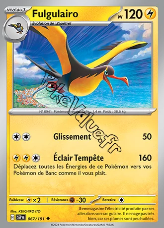 Carte Pokémon Fulgulairo  n°067 de la série Étincelles Déferlantes
