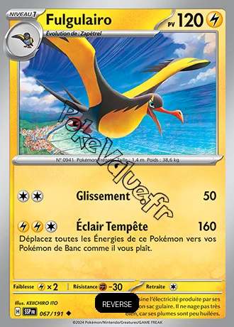 Carte Pokémon Fulgulairo  Reverse n°067 de la série Étincelles Déferlantes