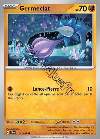 Carte Pokémon Germéclat  n°114 de la série Étincelles Déferlantes