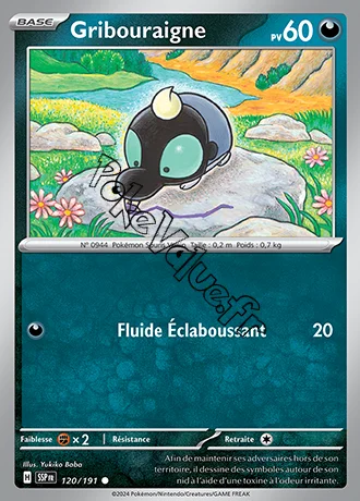 Carte Pokémon Gribouraigne  n°120 de la série Étincelles Déferlantes