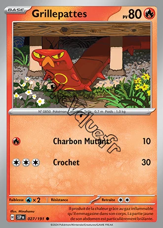Carte Pokémon Grillepattes  n°027 de la série Étincelles Déferlantes