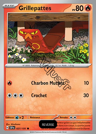 Carte Pokémon Grillepattes  Reverse n°027 de la série Étincelles Déferlantes
