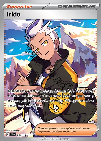 Carte Pokémon Irido n°232 de la série Étincelles Déferlantes