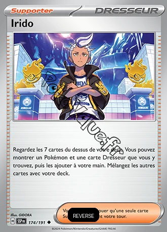 Carte Pokémon Irido Reverse n°174 de la série Étincelles Déferlantes