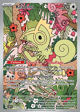 Carte Pokémon Kecleon  n°213 de la série Étincelles Déferlantes