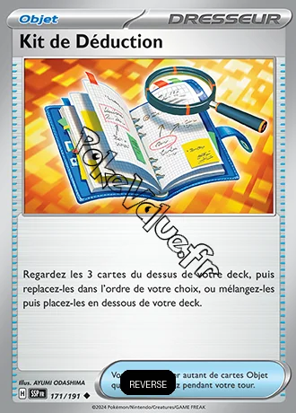 Carte Pokémon Kit de Déduction Reverse n°171 de la série Étincelles Déferlantes