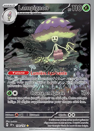 Carte Pokémon Lampignon  n°194 de la série Étincelles Déferlantes